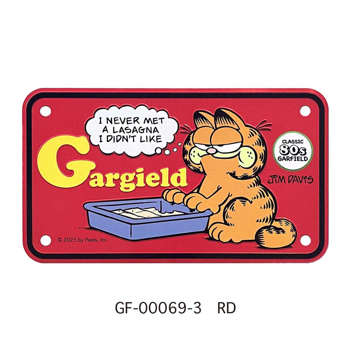 【GARFIELD】BIKER CM PLATE/【ガーフィールド】 バイカーCMプレート