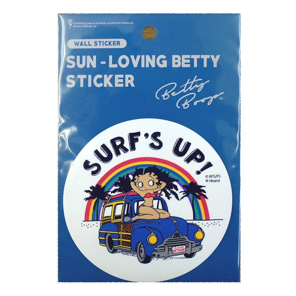 【BETTY BOOP】SUN LOVING BETTY STICKER/【ベティブープ】 サンラビングベティブープ ステッカー