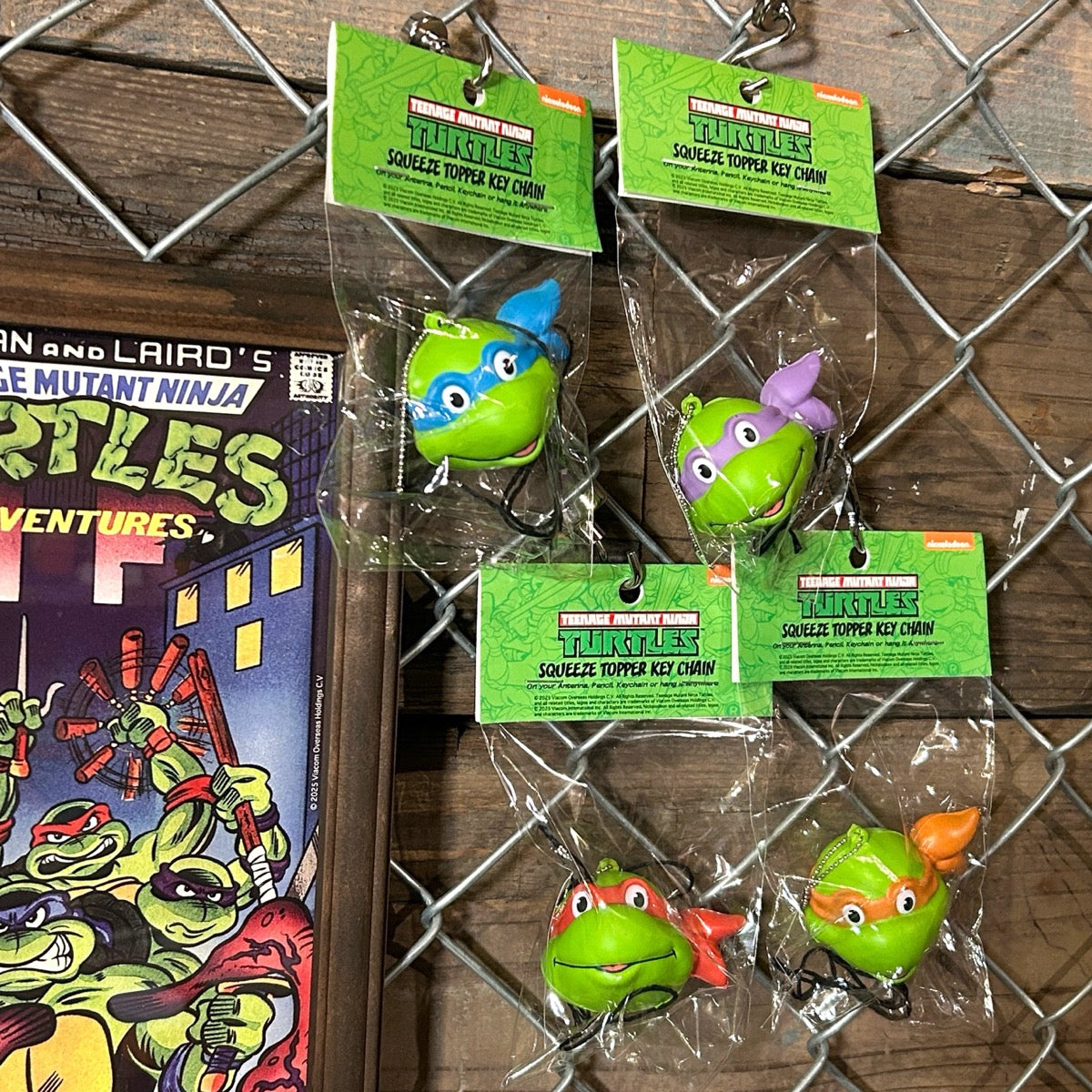 【Mutant Turtles】SQUEEZE TOPPER KEY CHAIN/【ミュータントタートルズ】 スクイーズトッパーキーチェーン