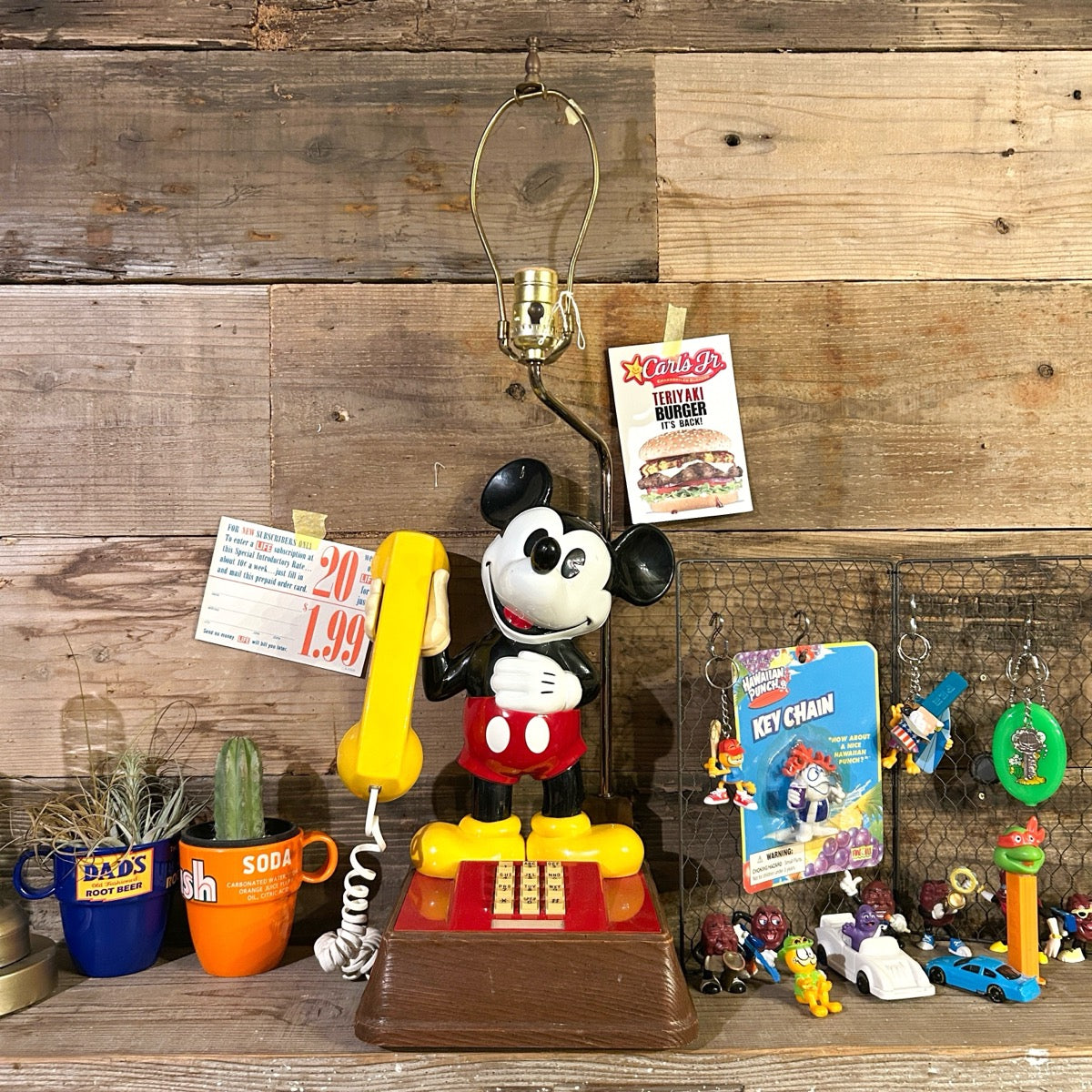 Vintage Mickey Mouse Telephone Lamp/ヴィンテージ ミッキーマウス