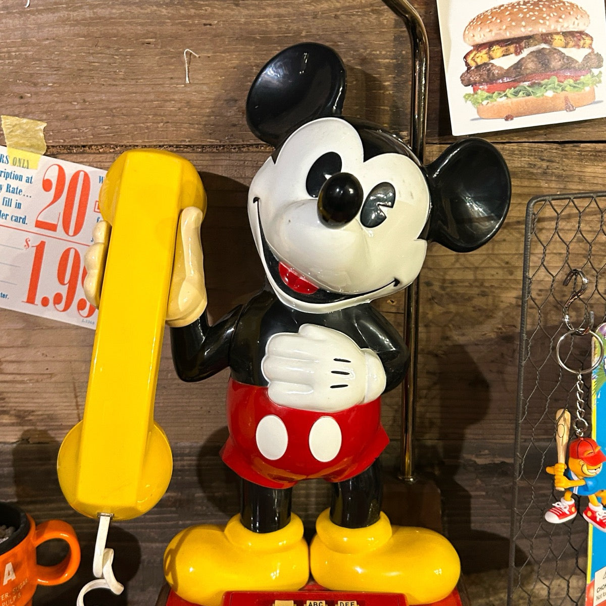Vintage Mickey Mouse Telephone Lamp/ヴィンテージ ミッキーマウス 電話機付きランプ【US限定】