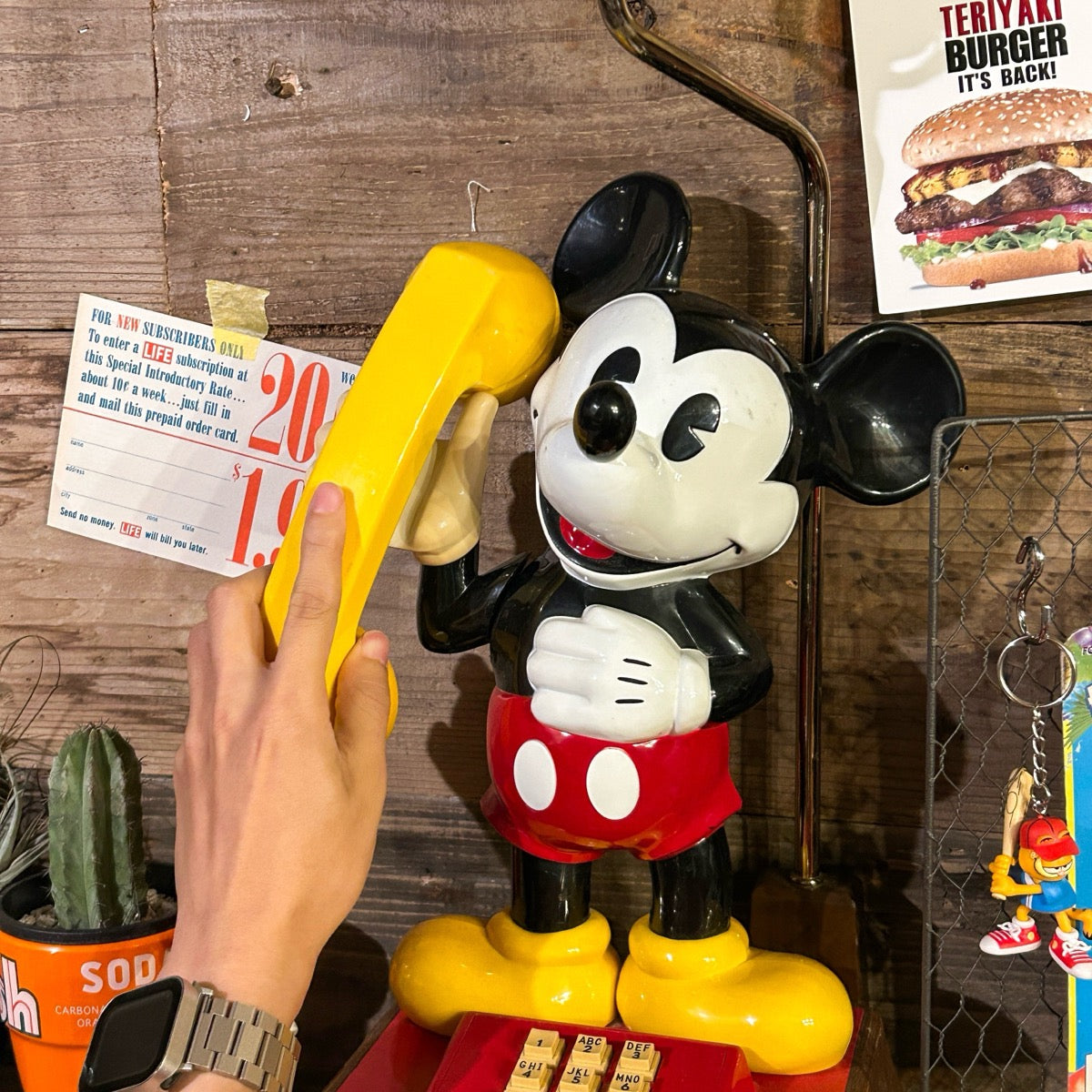 Vintage Mickey Mouse Telephone Lamp/ヴィンテージ ミッキーマウス