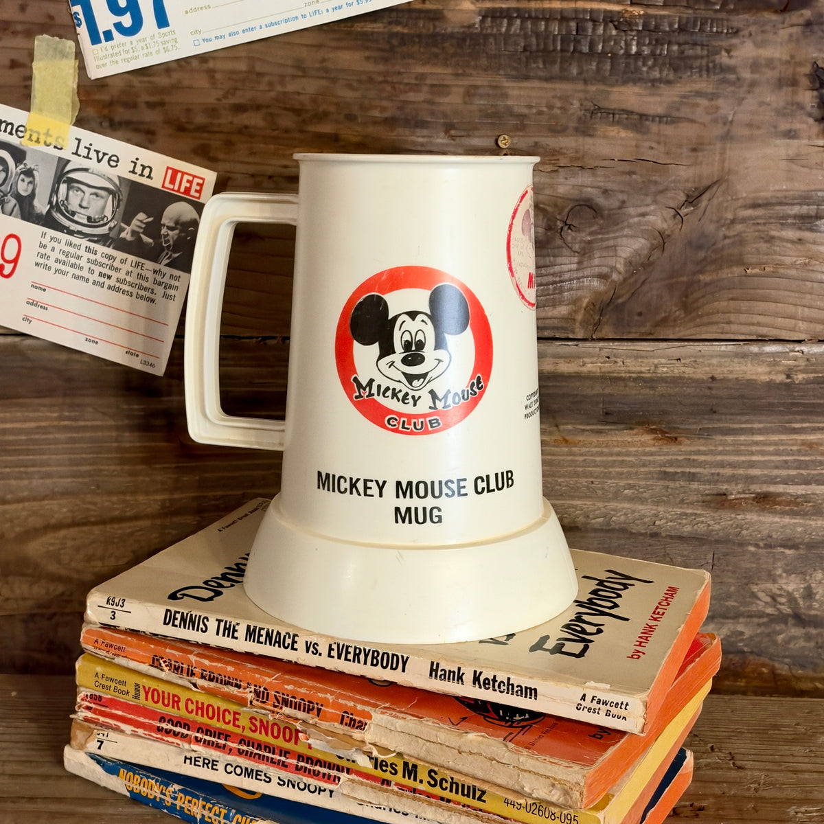 Vintage 1970s Disney Mickey Mouse Club Plastic Mug/ヴィンテージ 1970年代 ディズニー 「ミッキーマウス・クラブ」 プラスチックマグカップ【US限定】
