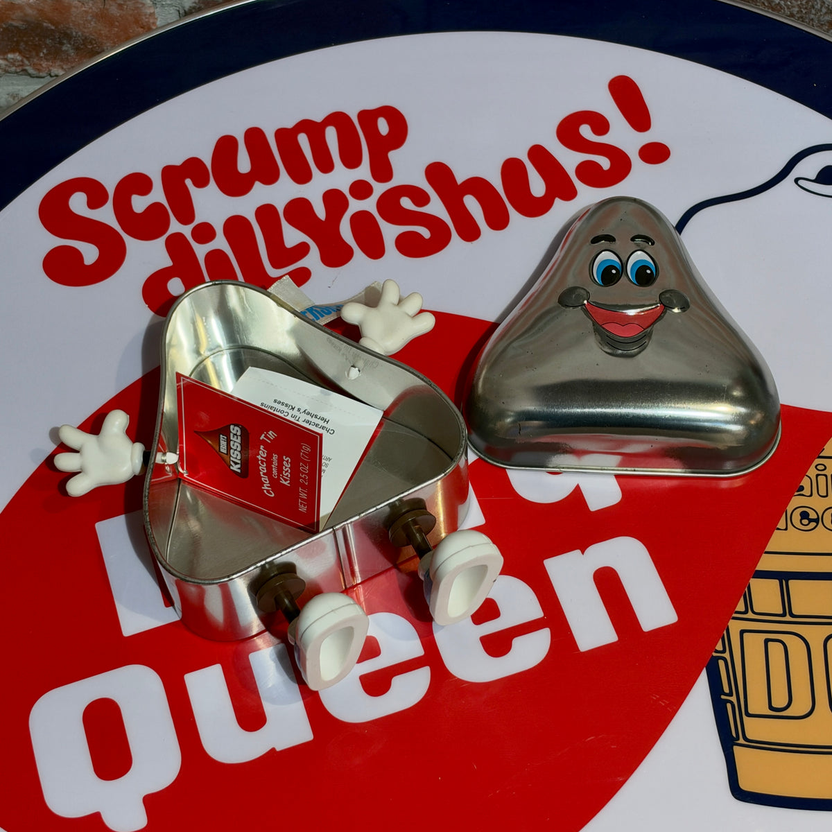 Vintage HERSHEY'S Kisses Character Tin Container/ヴィンテージ ハーシーズ キスチョコ ティン缶コンテナ【US限定】