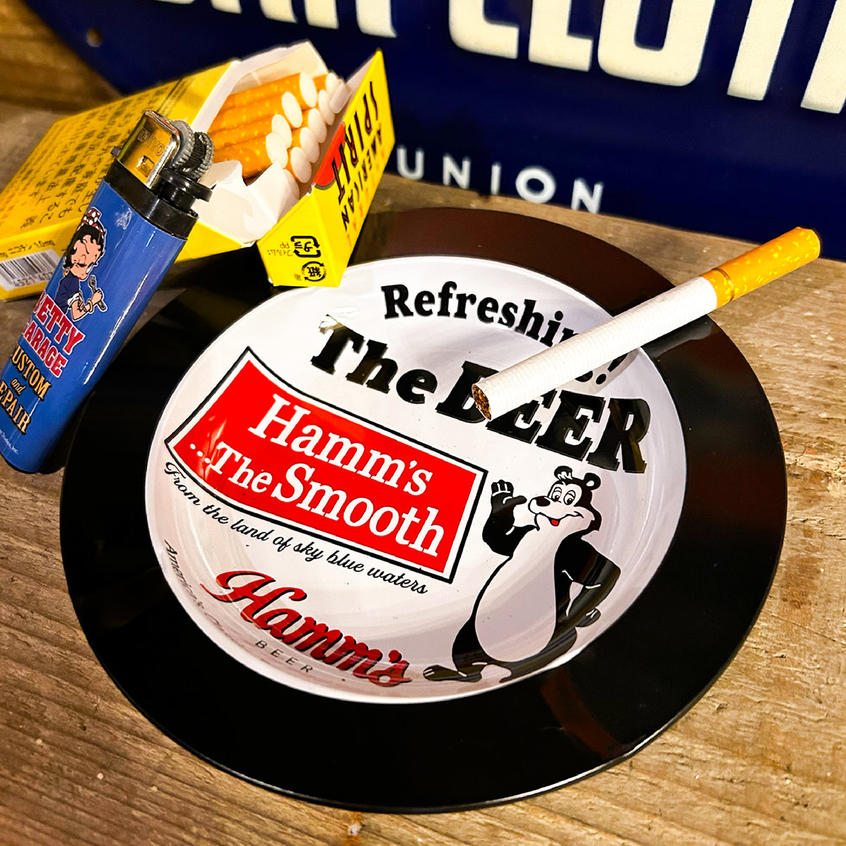 【ADVERTISING】 TIN ASHTRAY/【アドバタイジング】 ティン灰皿