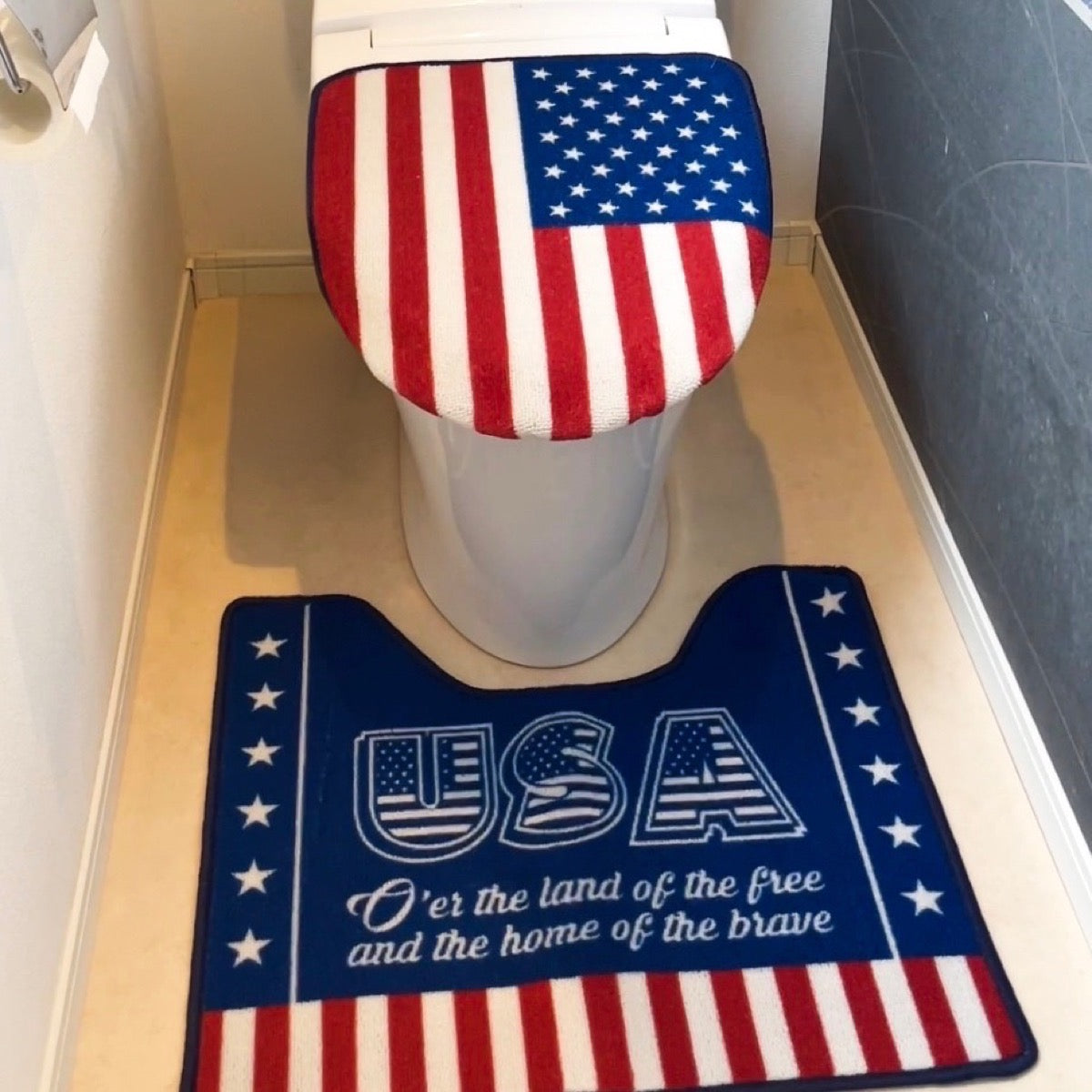 TOILET MAT & LID COVER/ トイレマット&蓋カバー