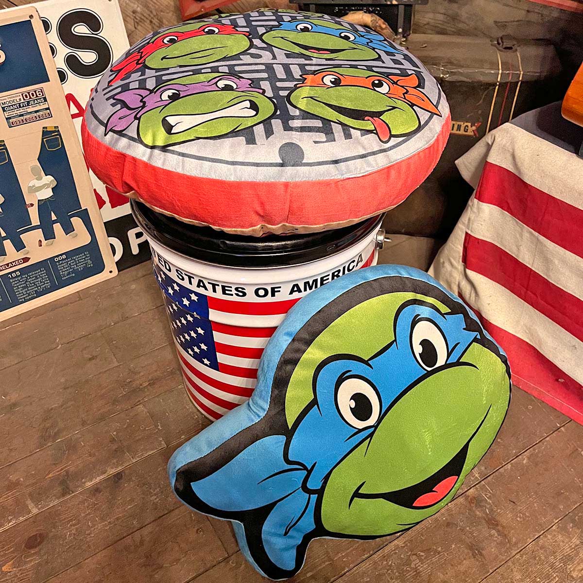 【Mutant Turtles】DIE CUT CUSHION/【ミュータントタートルズ】 ダイカットクッション