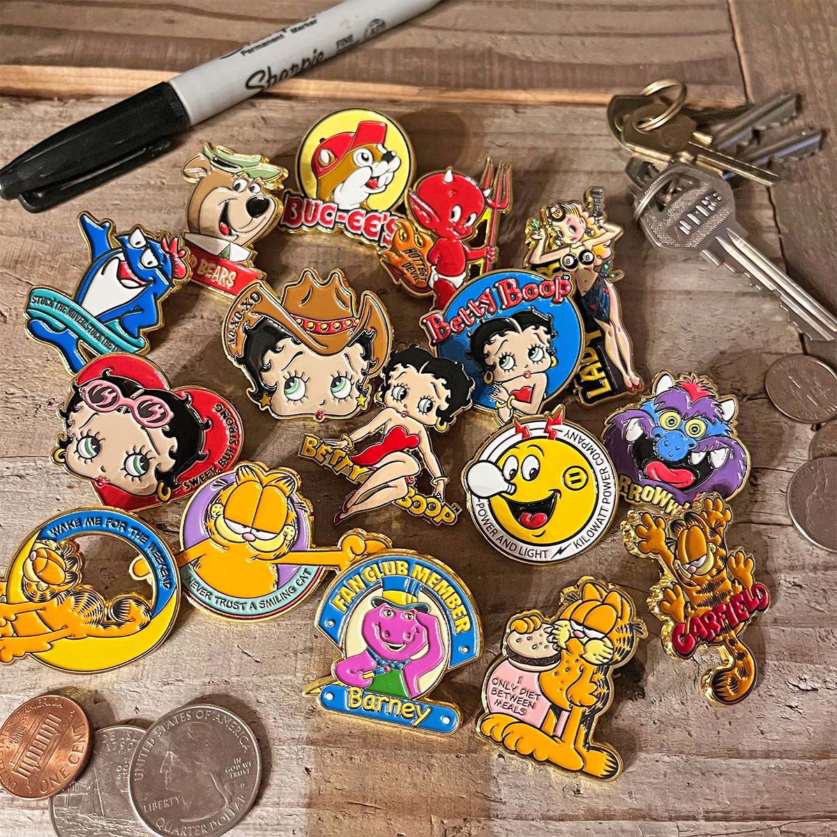 BETTY BOOP & GARFIELD PINS/ベティブープ ＆ ガーフィールド ピンズ