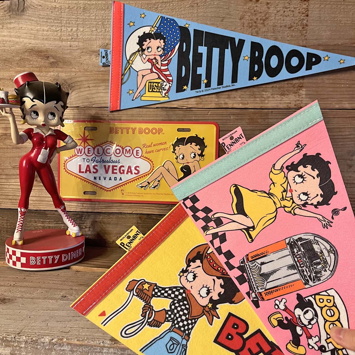 【BETTY BOOP 】【GARFIELD】PENNANT/【ベティブープ】【ガーフィールド】 ペナント